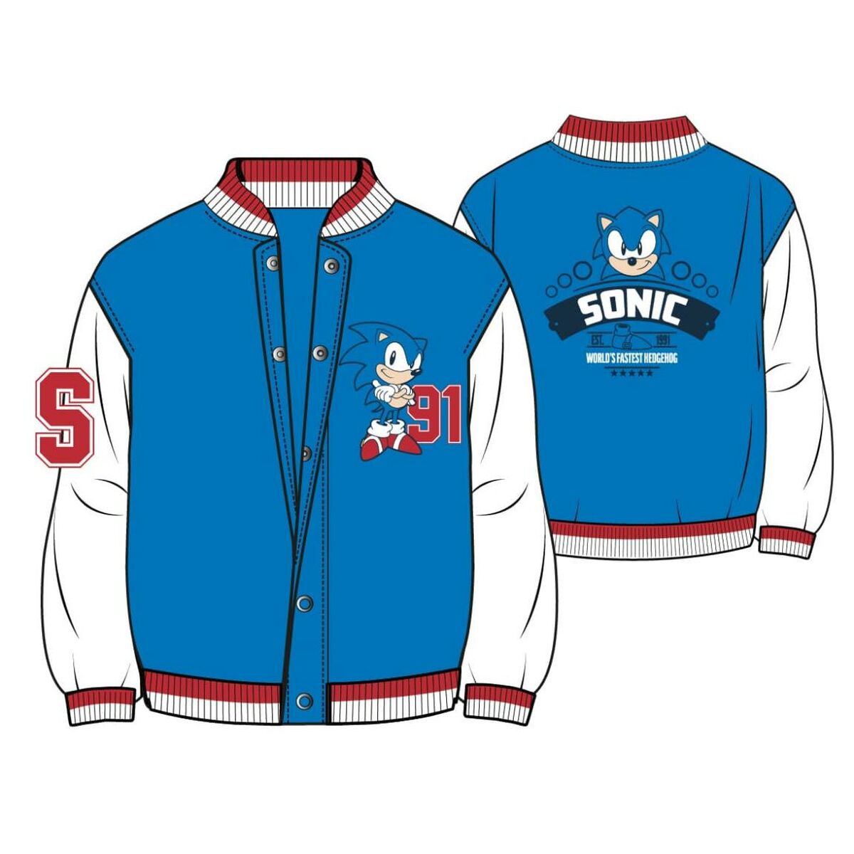 Casaco Infantil Sonic Azul